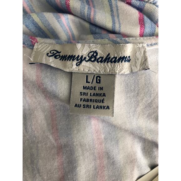 Tommy Bahama Women's Large Stripe Sleeveless Short Night Gown NEW - Picture 8 of 8